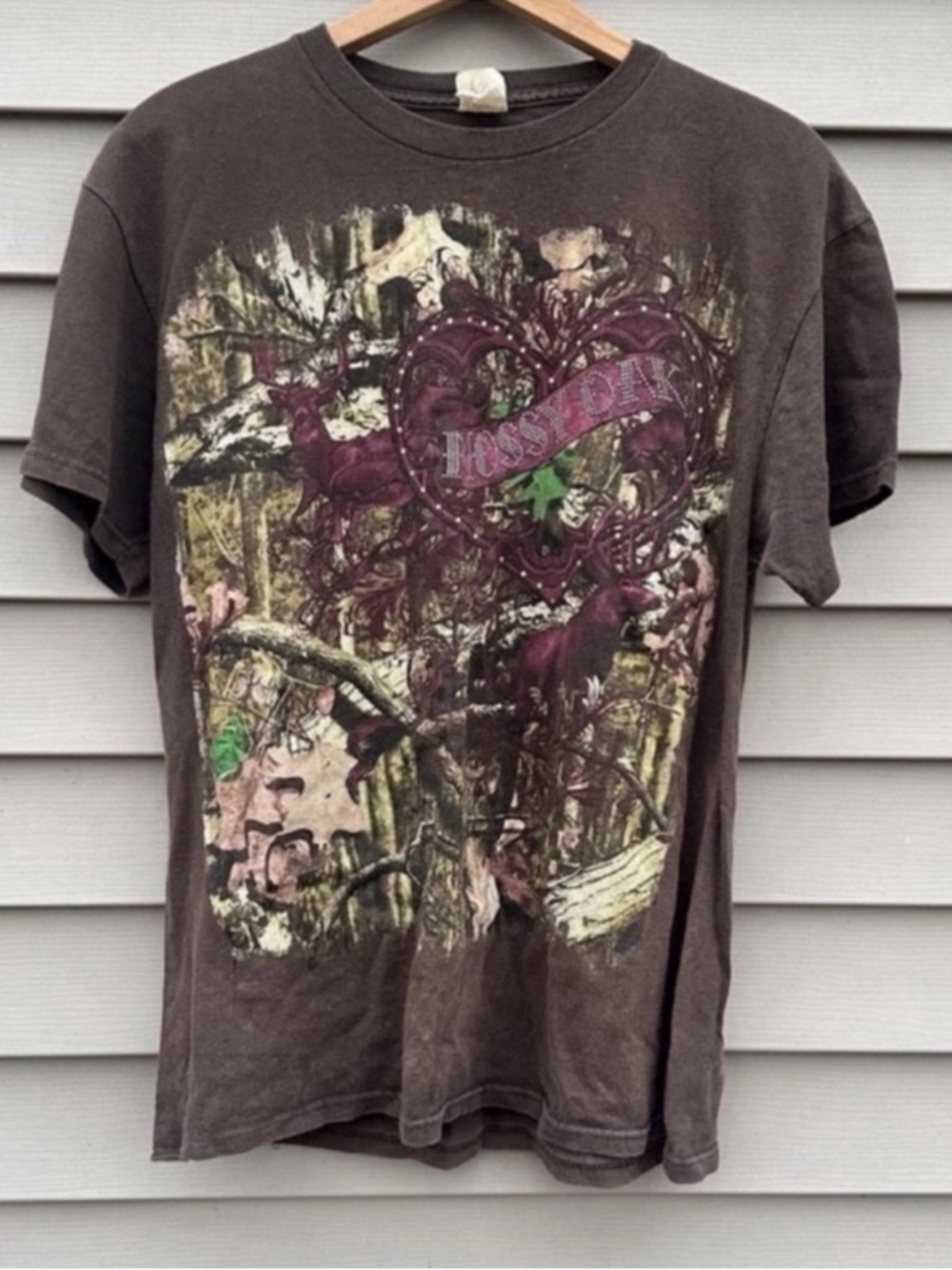 Vintage Y2k mossy oak T-shirt brown women’s large double sided